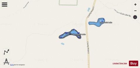 West Davis Lake depth contour Map - i-Boating App - Streets