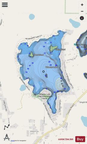 Wheeler Lake depth contour Map - i-Boating App - Streets