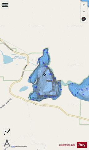 White Birch Lake depth contour Map - i-Boating App - Streets