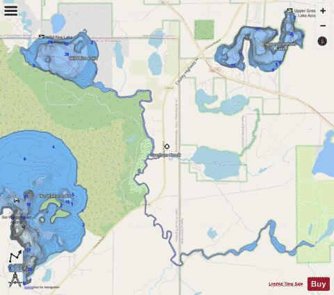 Wild Rice Lake depth contour Map - i-Boating App - Streets