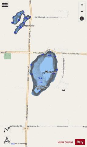 Windfall Lake depth contour Map - i-Boating App - Streets