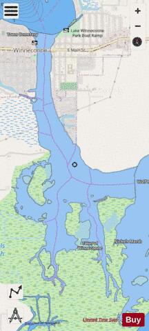 Wolf River b/w Butte and Winnecone depth contour Map - i-Boating App - Streets