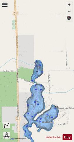 Zielke Lake depth contour Map - i-Boating App - Streets