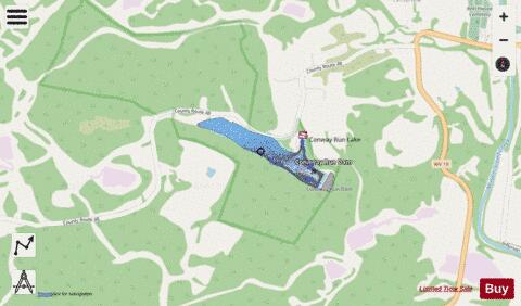 Conway Run Lake depth contour Map - i-Boating App - Streets