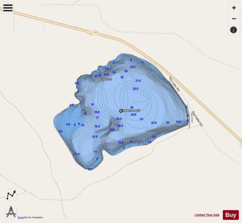 Ray Lake depth contour Map - i-Boating App - Streets
