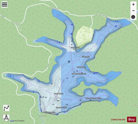 Rob Roy Reservoir depth contour Map - i-Boating App - Streets