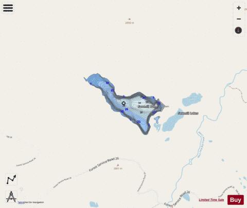 Sawmill Reservoir depth contour Map - i-Boating App - Streets