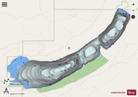 Willow Lake depth contour Map - i-Boating App - Streets