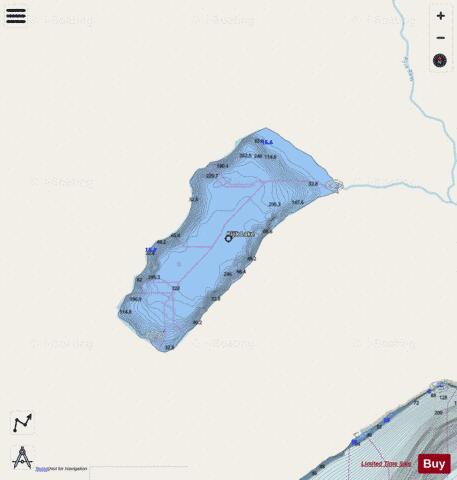 Kijik Lake depth contour Map - i-Boating App - Streets