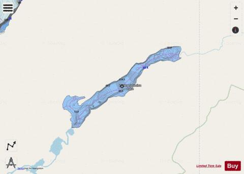 Lower Tazimina Lake depth contour Map - i-Boating App - Streets