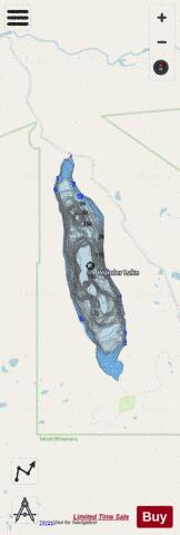 Wonder Lake depth contour Map - i-Boating App - Streets