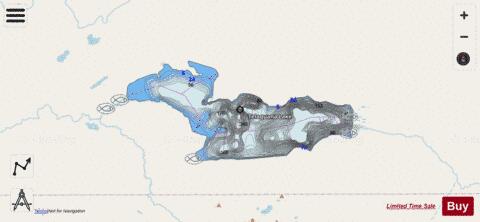 Telaquana Lake depth contour Map - i-Boating App - Streets