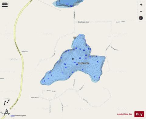 Douglas Lake depth contour Map - i-Boating App - Streets