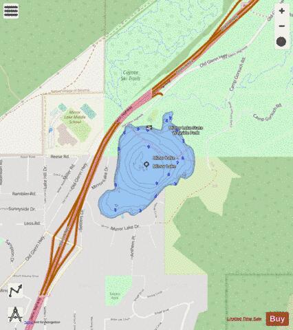 Mirror Lake depth contour Map - i-Boating App - Streets