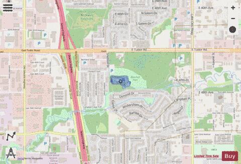 Waldron Lake depth contour Map - i-Boating App - Streets