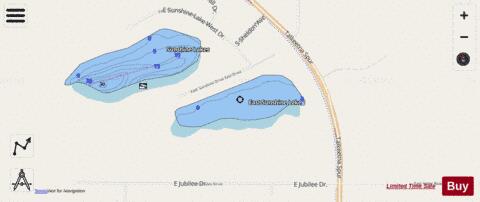 East Sunshine Lake depth contour Map - i-Boating App - Streets