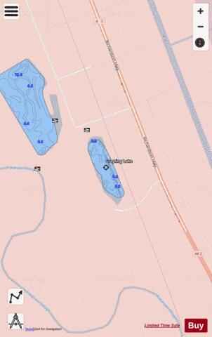 Grayling depth contour Map - i-Boating App - Streets