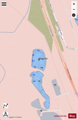 HiddenEAFB depth contour Map - i-Boating App - Streets