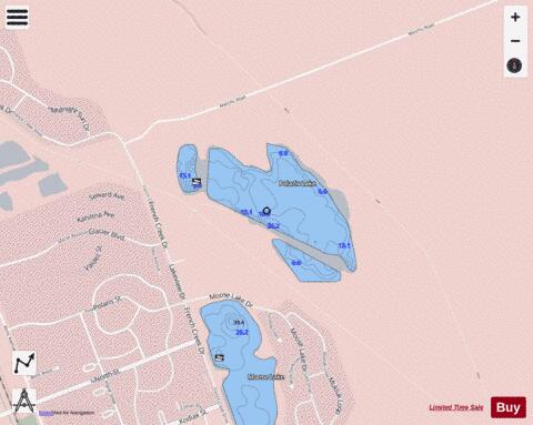 Polaris depth contour Map - i-Boating App - Streets