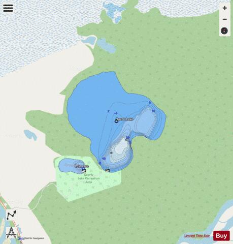 Quartz depth contour Map - i-Boating App - Streets
