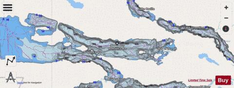 Naknek Lake, North Arm depth contour Map - i-Boating App - Streets