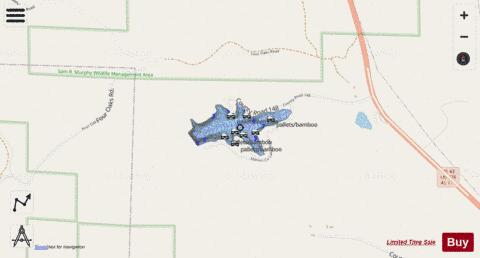 Marion County Public Fishing Lake depth contour Map - i-Boating App - Streets