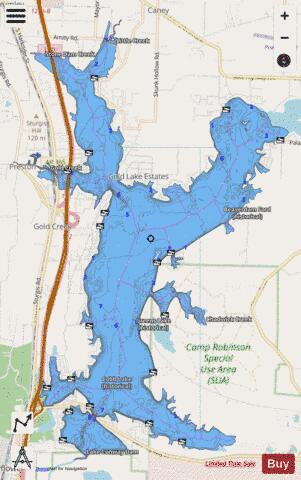 Lake Conway depth contour Map - i-Boating App - Streets