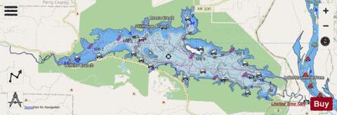 Lake Maumelle depth contour Map - i-Boating App - Streets