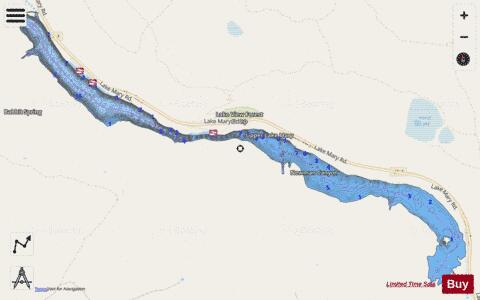 Upper Lake Mary depth contour Map - i-Boating App - Streets