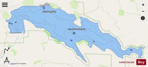 Ice House Reservoir depth contour Map - i-Boating App - Streets