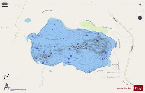 Medicine Lake depth contour Map - i-Boating App - Streets