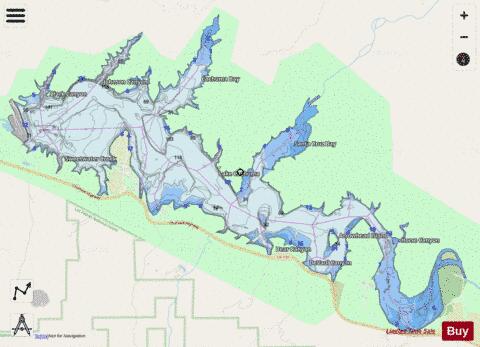 Lake Cachuma depth contour Map - i-Boating App - Streets