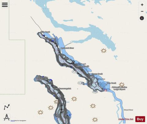 Aleknagik depth contour Map - i-Boating App - Streets