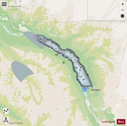 Eklutna Lake depth contour Map - i-Boating App - Streets