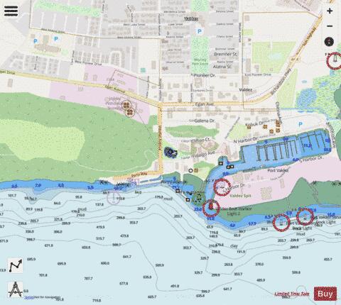 Ruth Pond depth contour Map - i-Boating App - Streets
