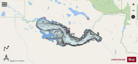 Skilak Lake depth contour Map - i-Boating App - Streets