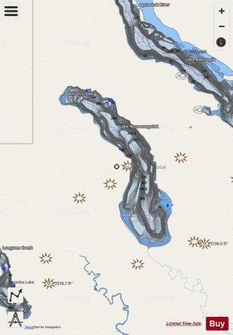 Snake depth contour Map - i-Boating App - Streets