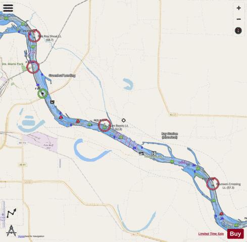 US_CC_AR_arkansas_e_sq_11_501_816 depth contour Map - i-Boating App - Streets