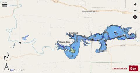 Blue Mountain Lake depth contour Map - i-Boating App - Streets