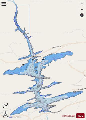 De Queen Lake depth contour Map - i-Boating App - Streets