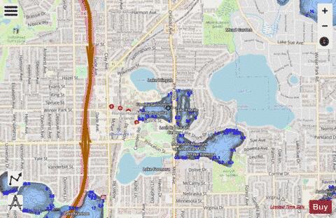 Lake Estelle depth contour Map - i-Boating App - Streets