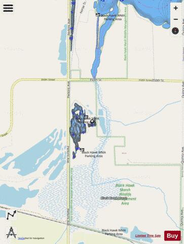 L Pond depth contour Map - i-Boating App - Streets