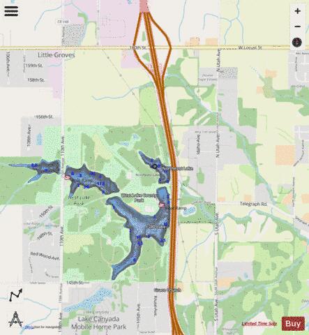 Lambach Lake depth contour Map - i-Boating App - Streets