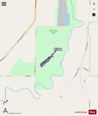 Little Sioux Park Lake depth contour Map - i-Boating App - Streets