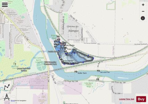 Prairie Park Lake depth contour Map - i-Boating App - Streets