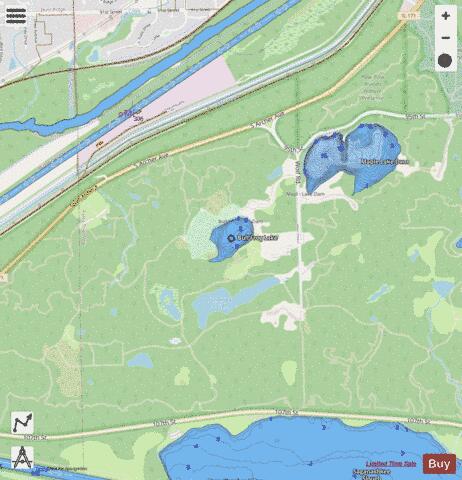 Bullfrog Lake depth contour Map - i-Boating App - Streets
