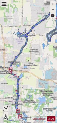 Fox River - McHenry County depth contour Map - i-Boating App - Streets