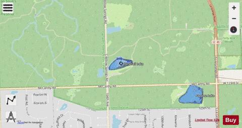 Horsetail Lake depth contour Map - i-Boating App - Streets