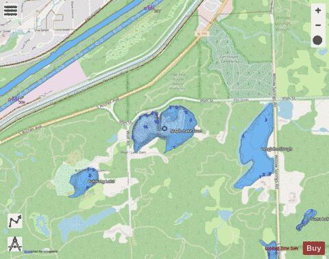 Maple Lake depth contour Map - i-Boating App - Streets