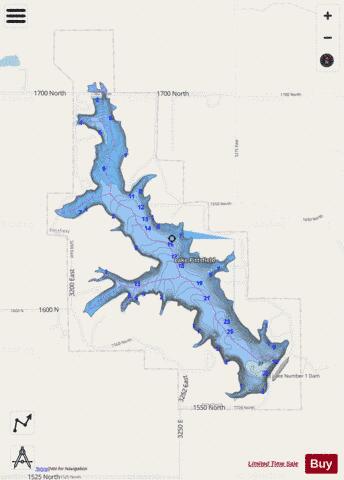 Pittsfield Lake depth contour Map - i-Boating App - Streets